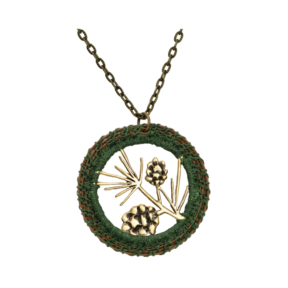 Pine Needle Pendant Necklace