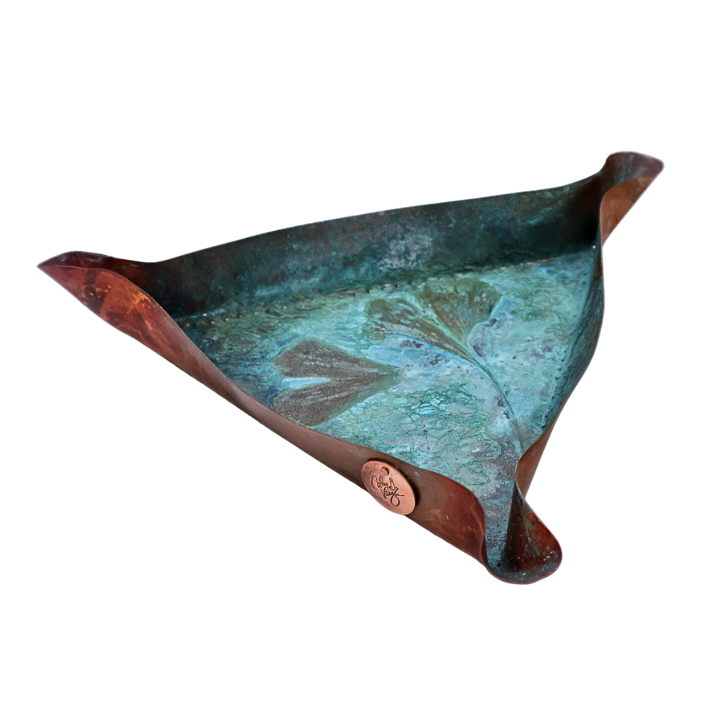 Patina Ginkgo Triangle Tray #2