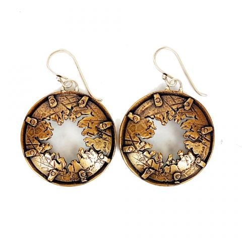 Tectonic Shield Earrings