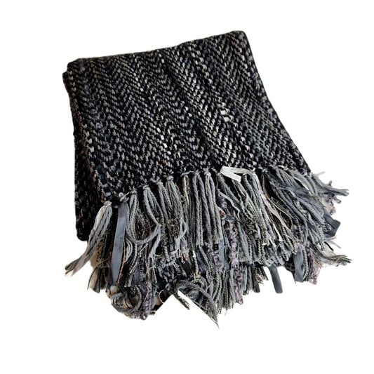 Mohair Throw - Black/Gray
