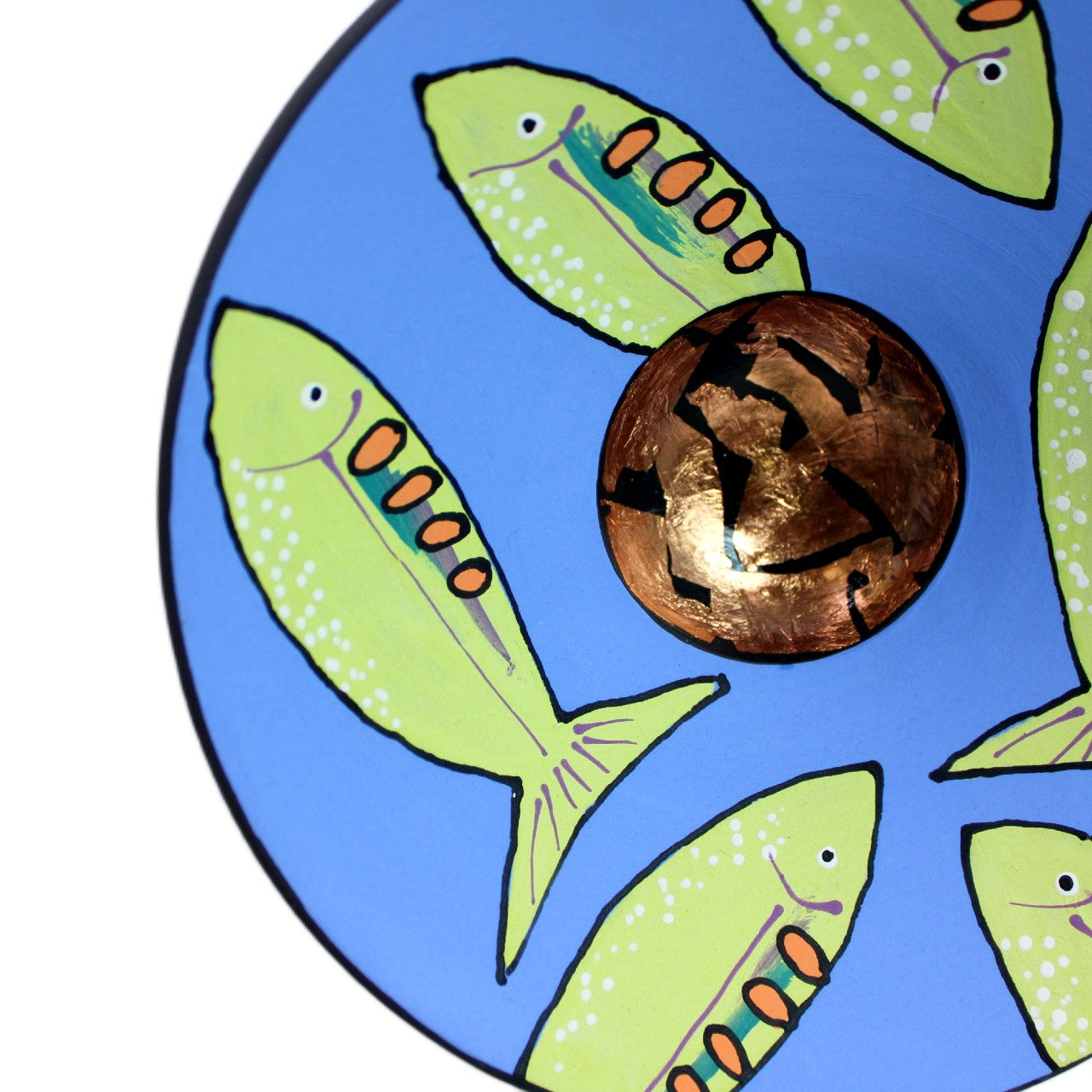 Blue Fish Wall Bowl