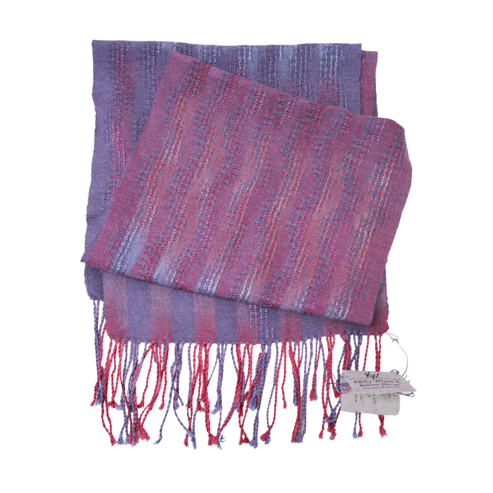 Handwoven Scarf - Midnight Waves