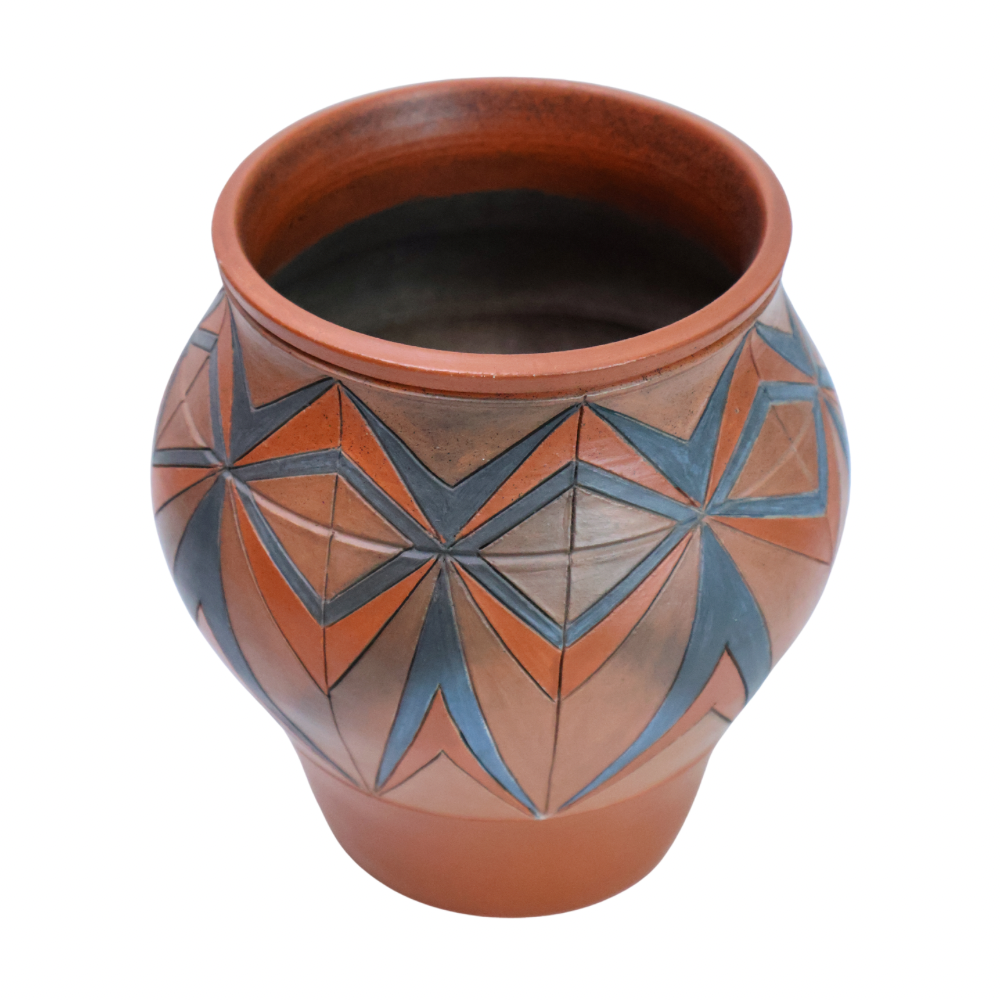 Terra Sigillata Brown & Blue Pot