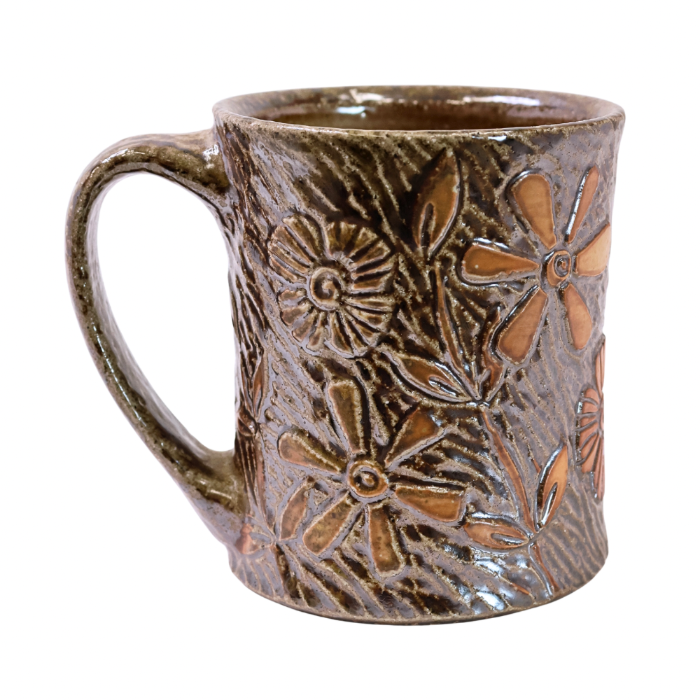Flower Mug (Brown)