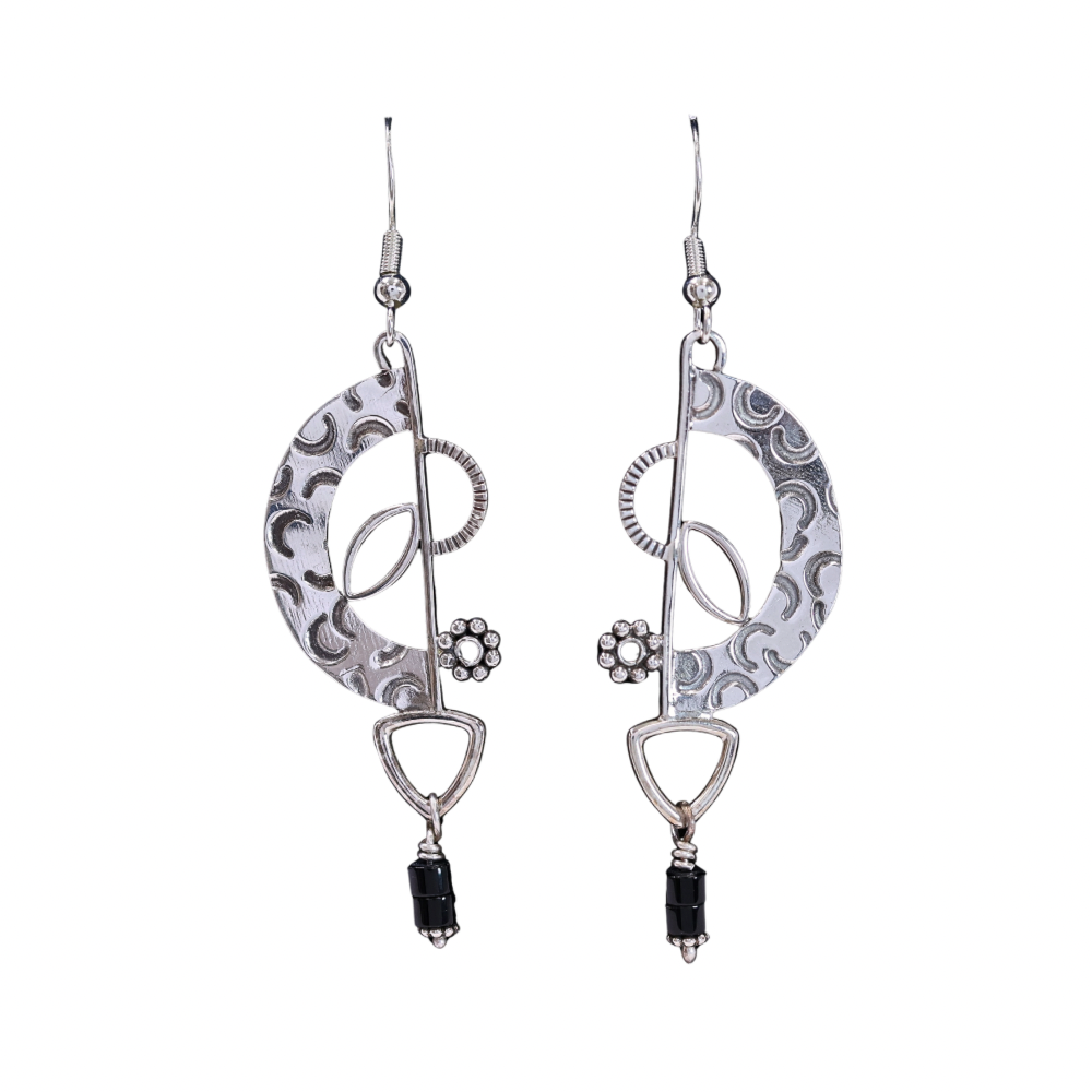 SS, Blk Onyx Dangles