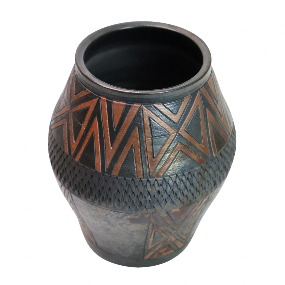 Terra Sigillata Black & Brown Pot