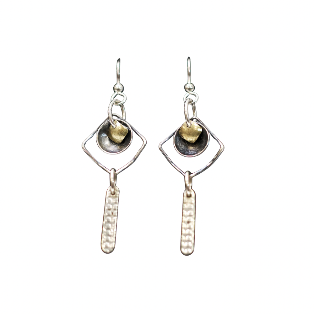 Two-Tone Geometric Series Earrings