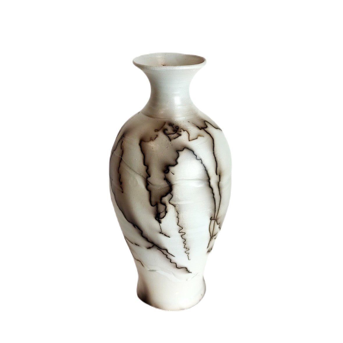 Sage Grey Horsehair Vase 10.5x5