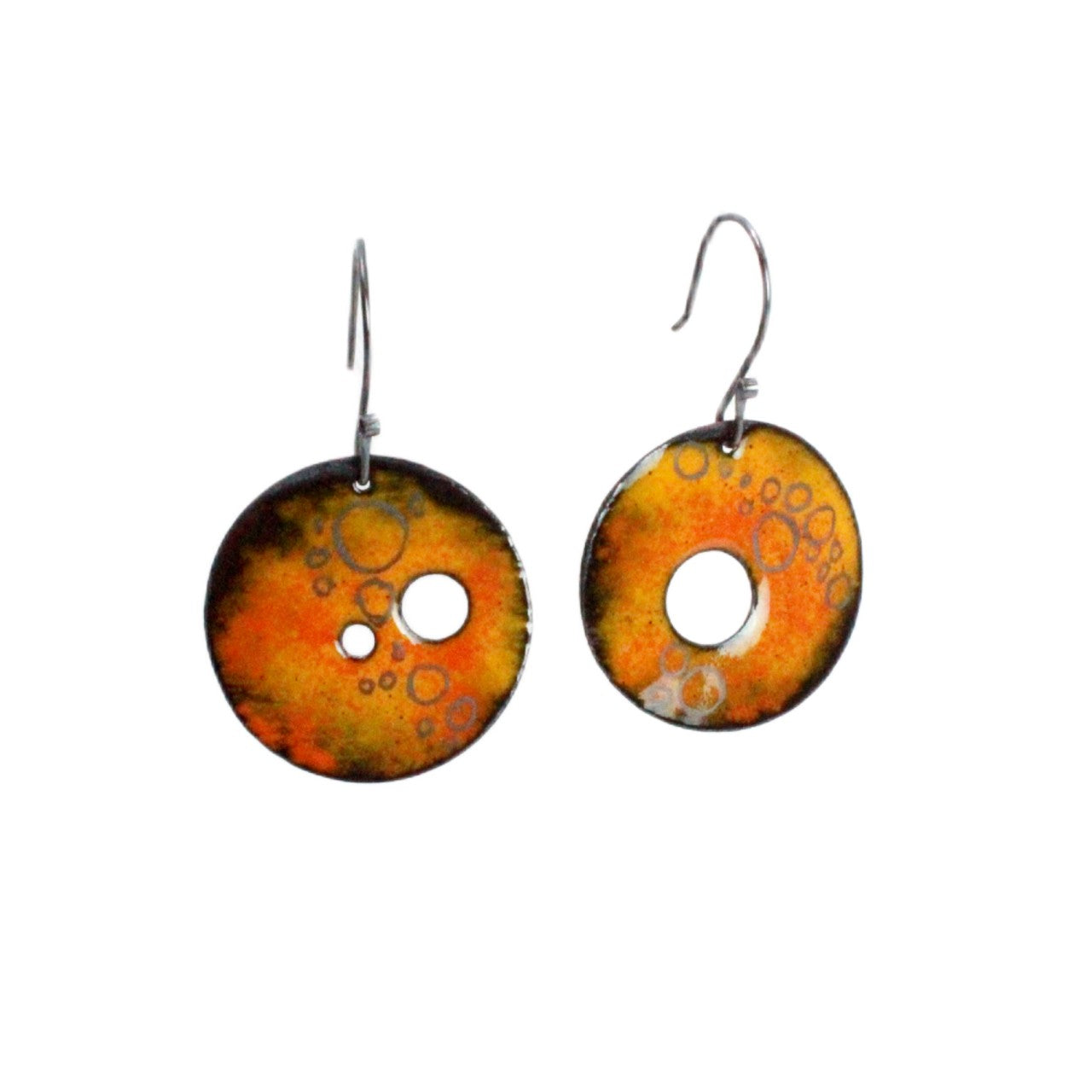 Assym Circl Earrings