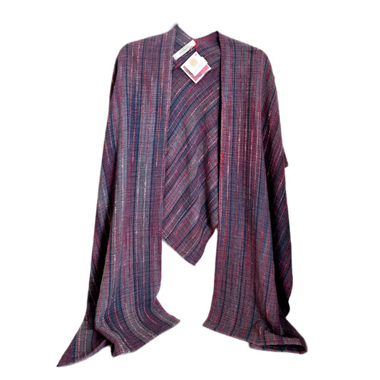 Cranberry V-Back Shawl