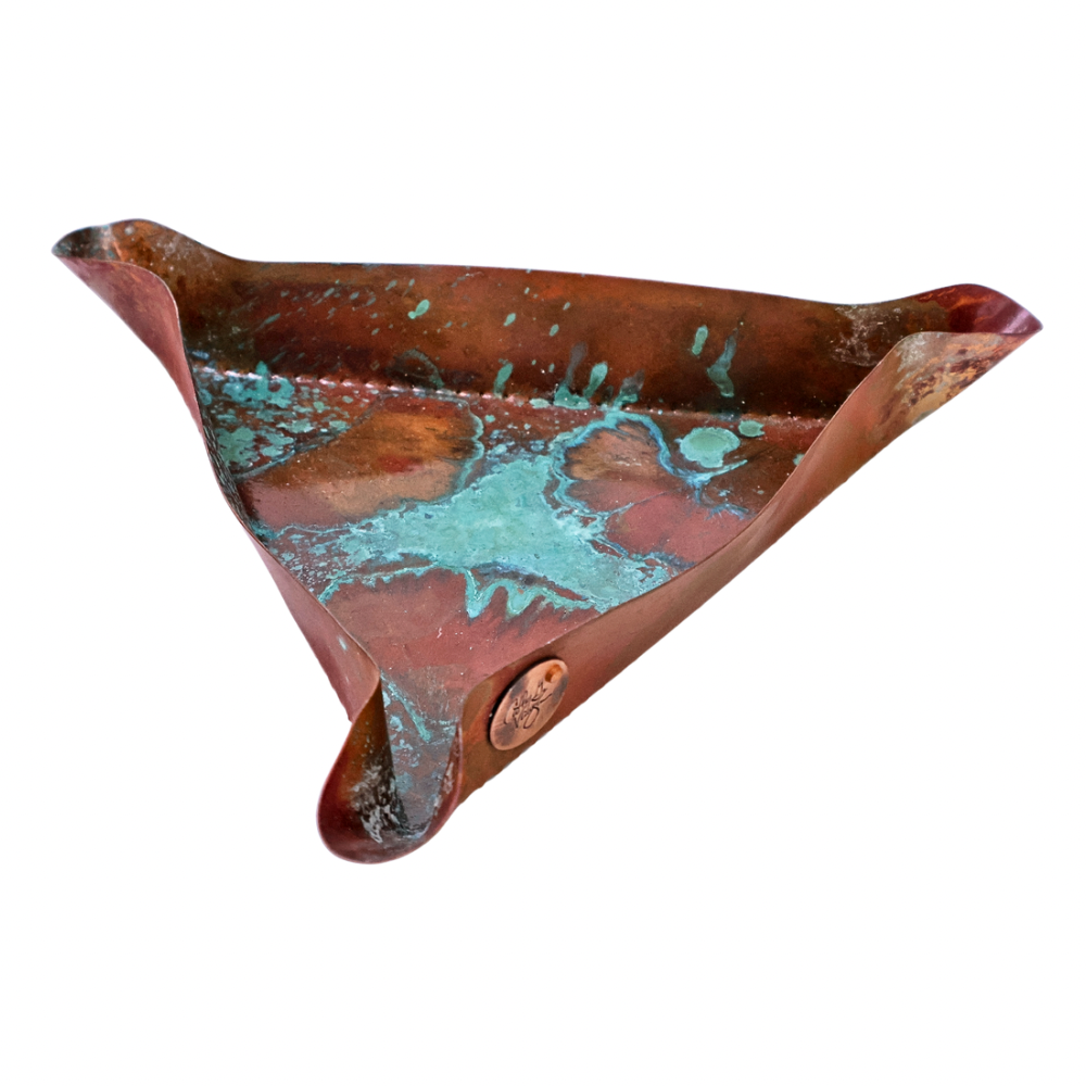 Patina Ginkgo Triangle Tray #1