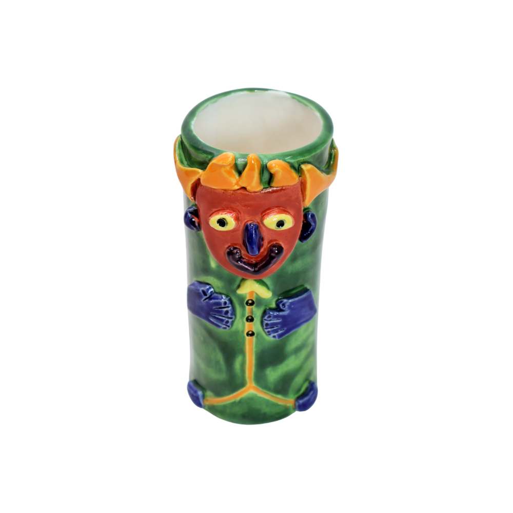 Green Vase w/ Face