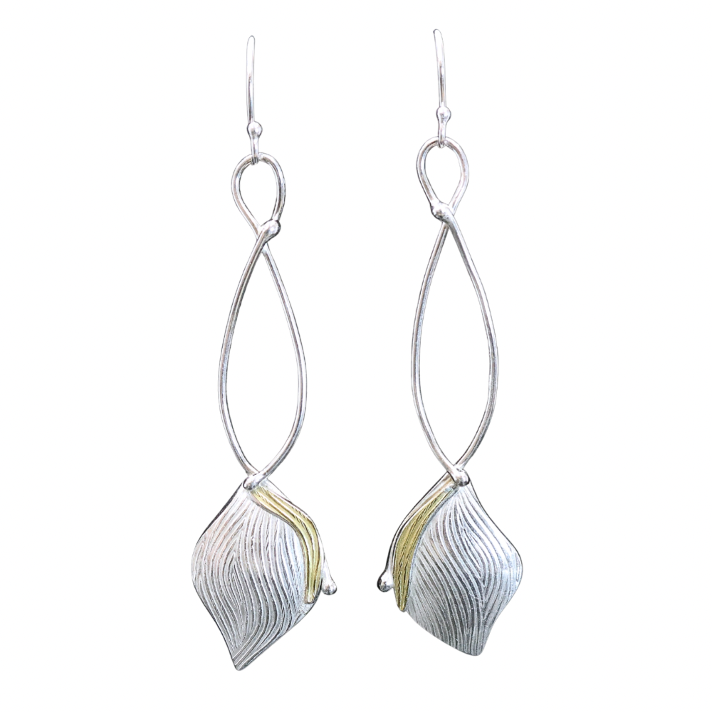 Gold and Silver Raindrops ER