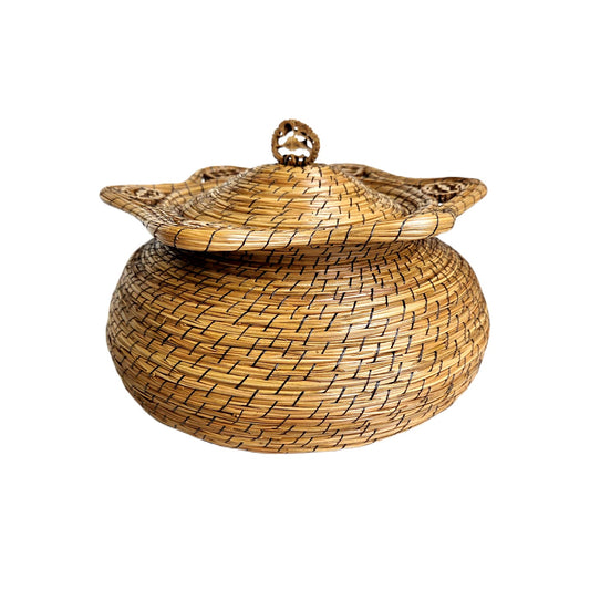Lg Coffee Table Basket w/ Pine Clay Insert