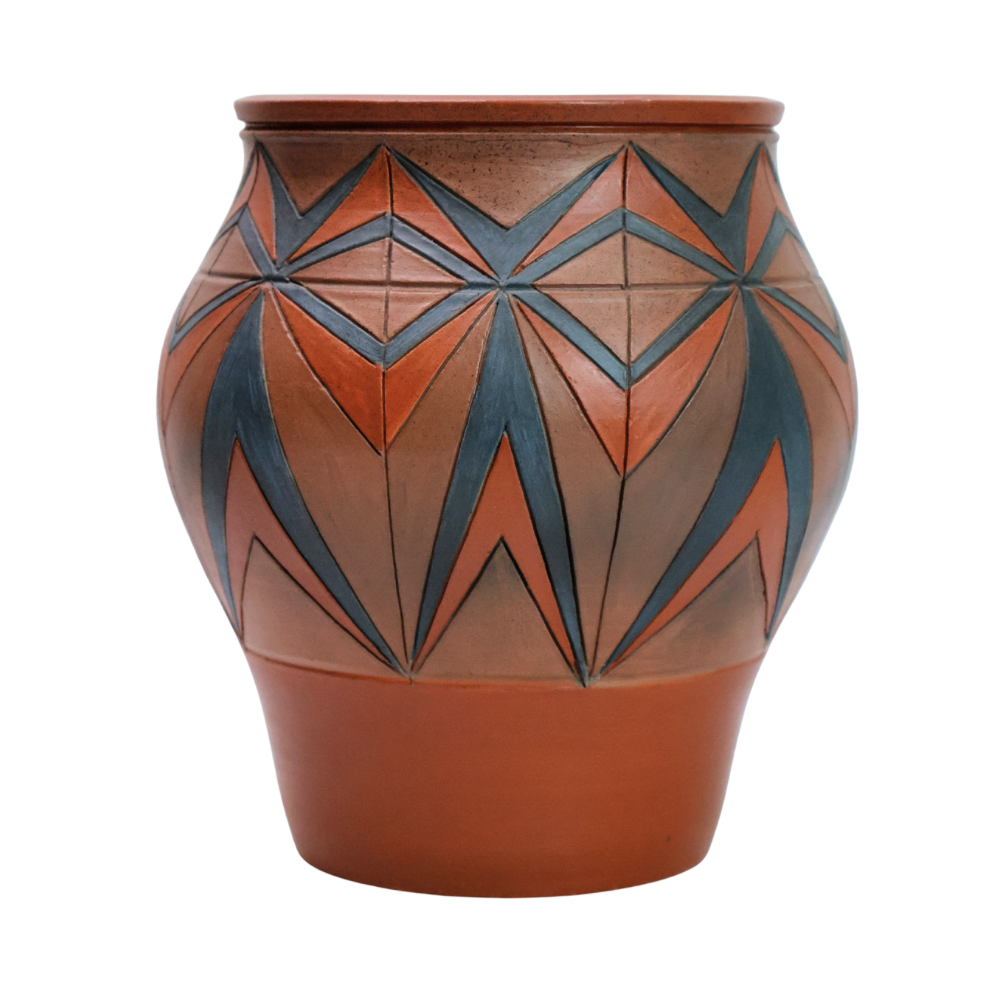 Terra Sigillata Brown & Blue Pot