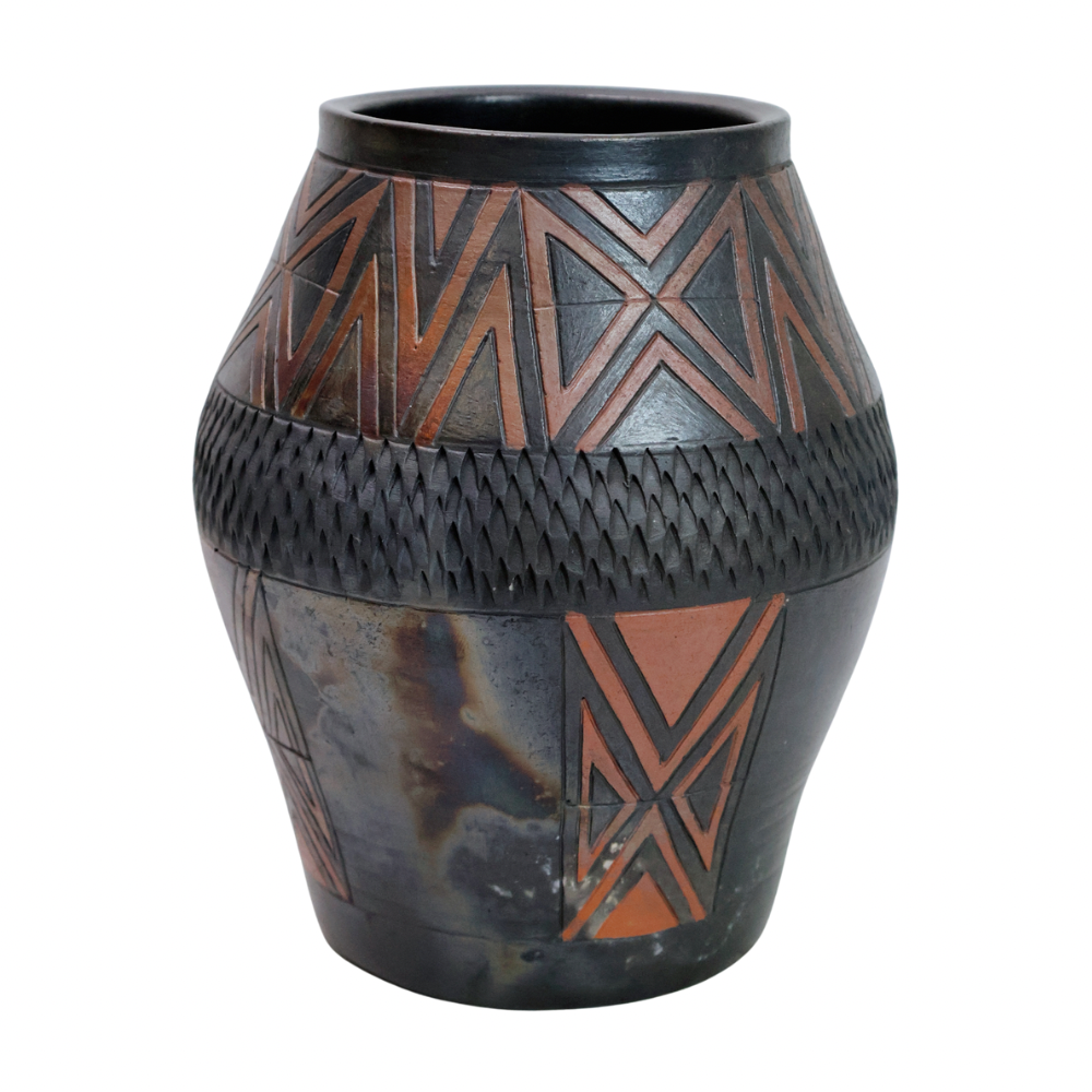 Terra Sigillata Black & Brown Pot