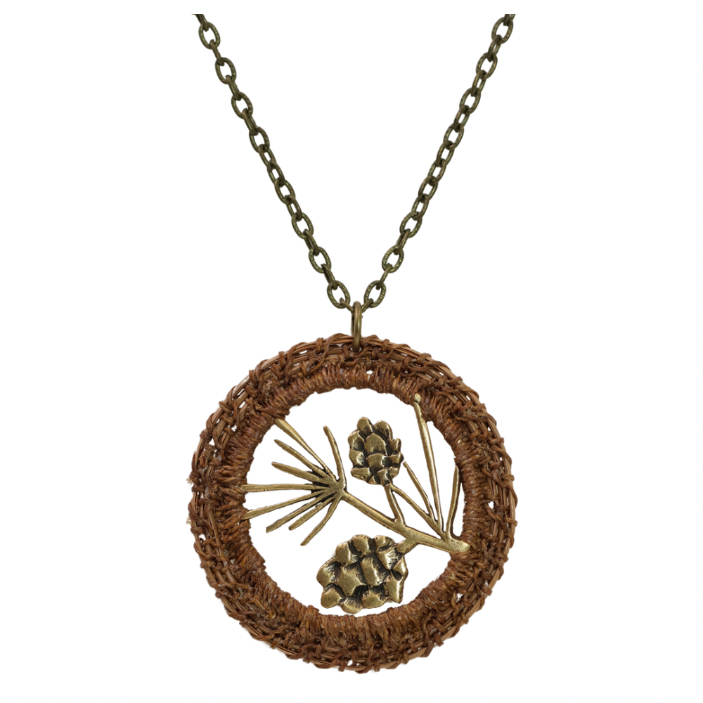 Pine Needle Pendant Necklace