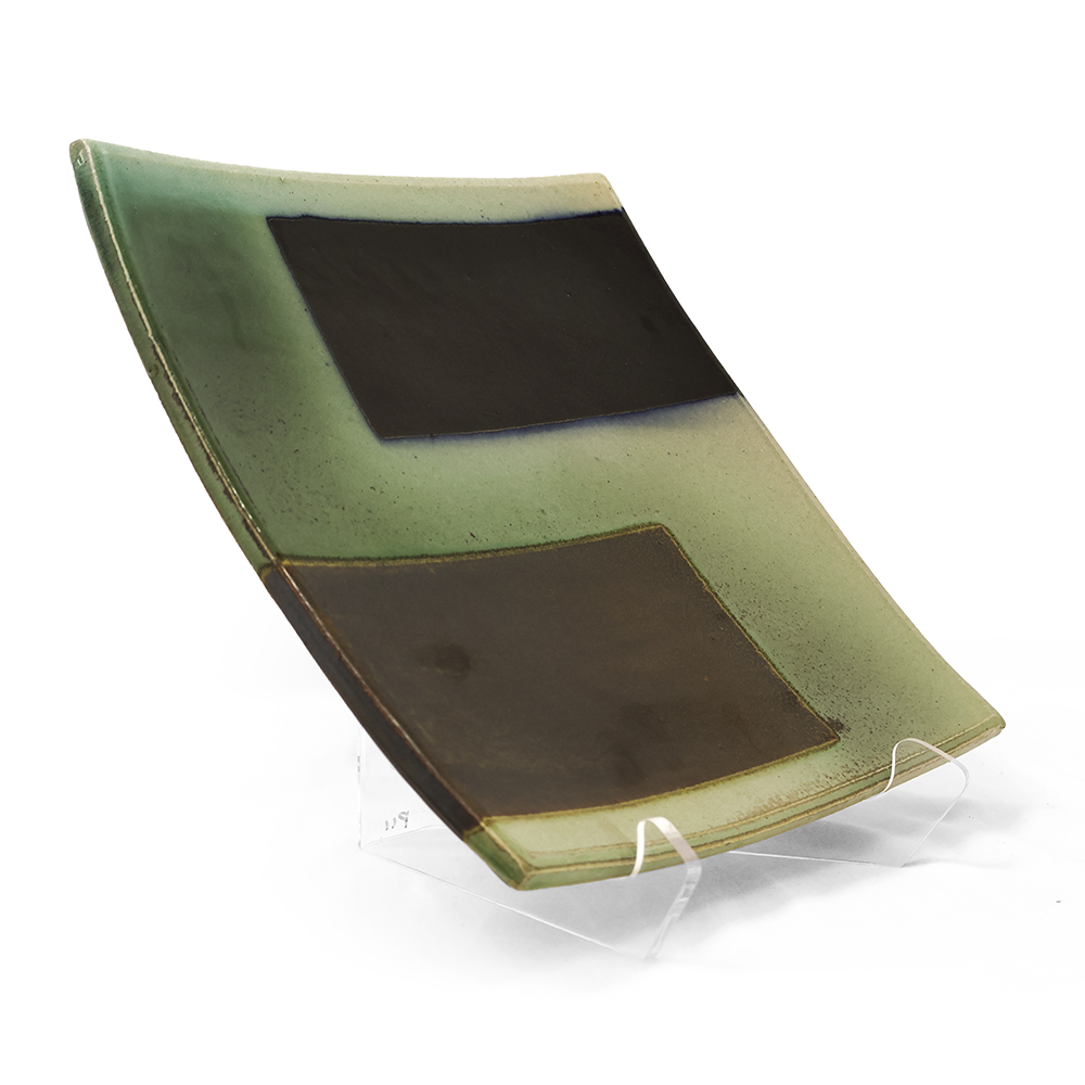 Wall Platter Grn/Blk/Brw