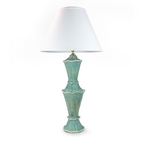 Tall Turquoise Lamp
