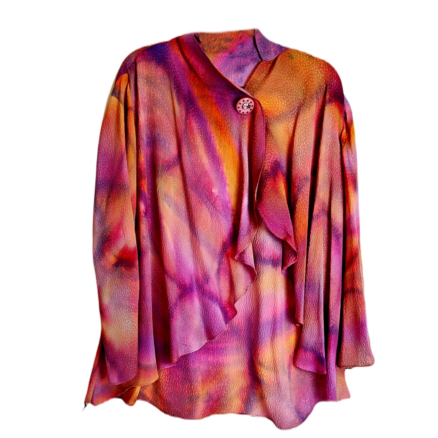 Ruffled Jacket w/ Magnet Pin
