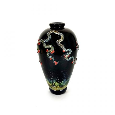 Short Black Iridescent Wisteria