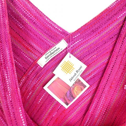 Red Berries Pink Twist Shawl