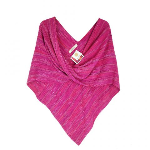 Red Berries Pink Twist Shawl