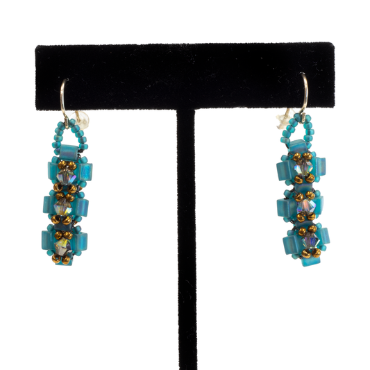 Ocean Teal Swarovskis Earrings