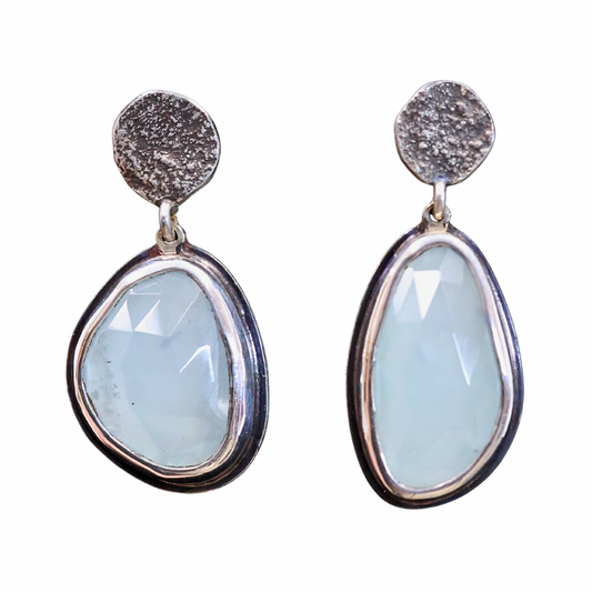 Aquamarine Pebble Drop ER