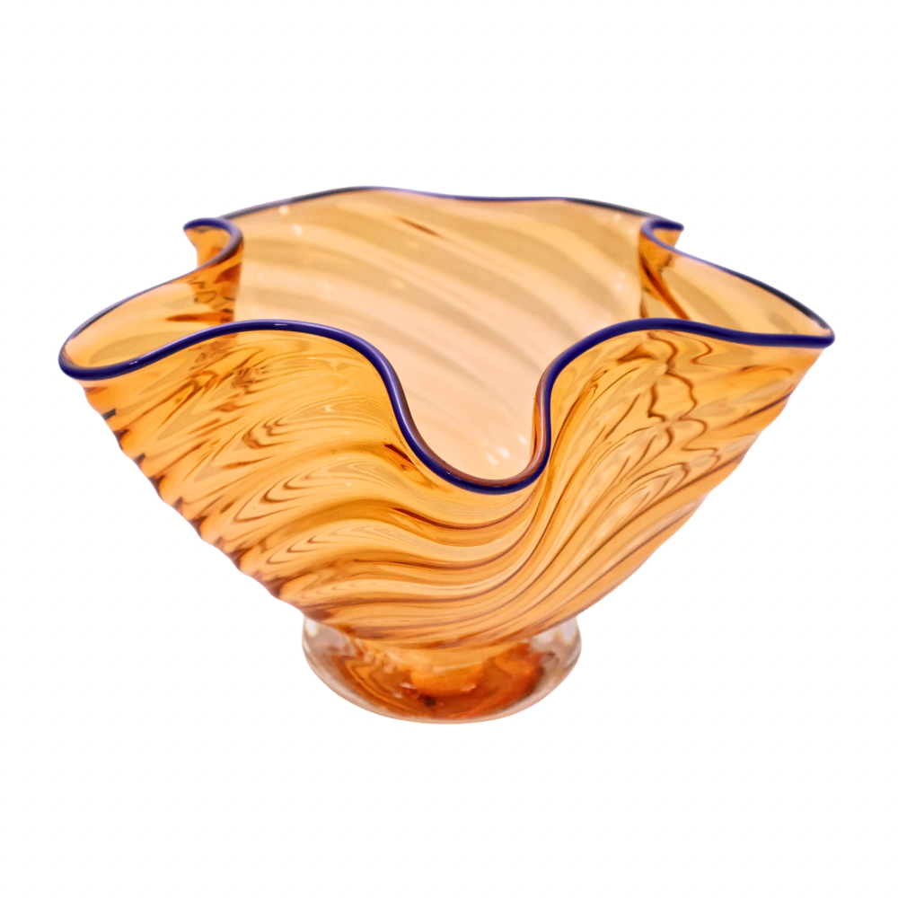 Med. Wavy Bowl Gld/Blu 5