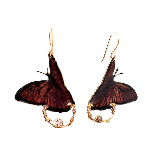 In Bloom Purple Butterfly Earrings