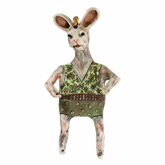 Silly Rabbit Wall Sculpture (Polka Dot Pants)
