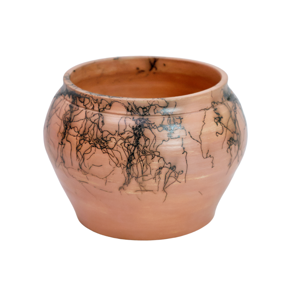 Small Pink Horsehair Pot