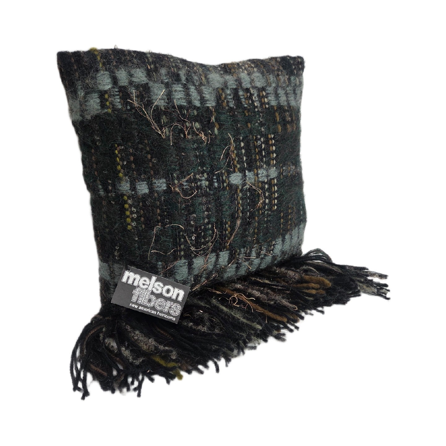 Square Pillow-Black/Moss