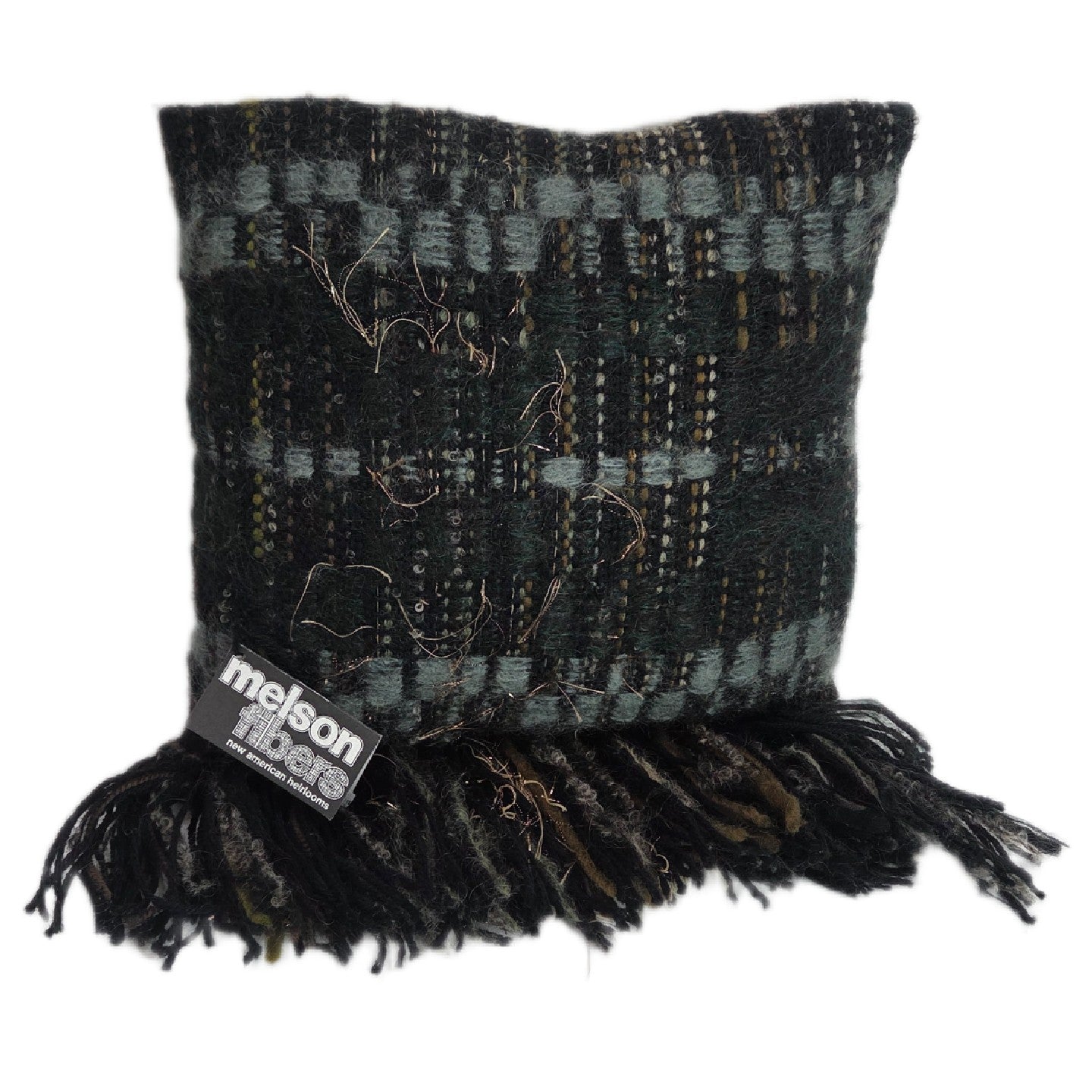 Square Pillow-Black/Moss