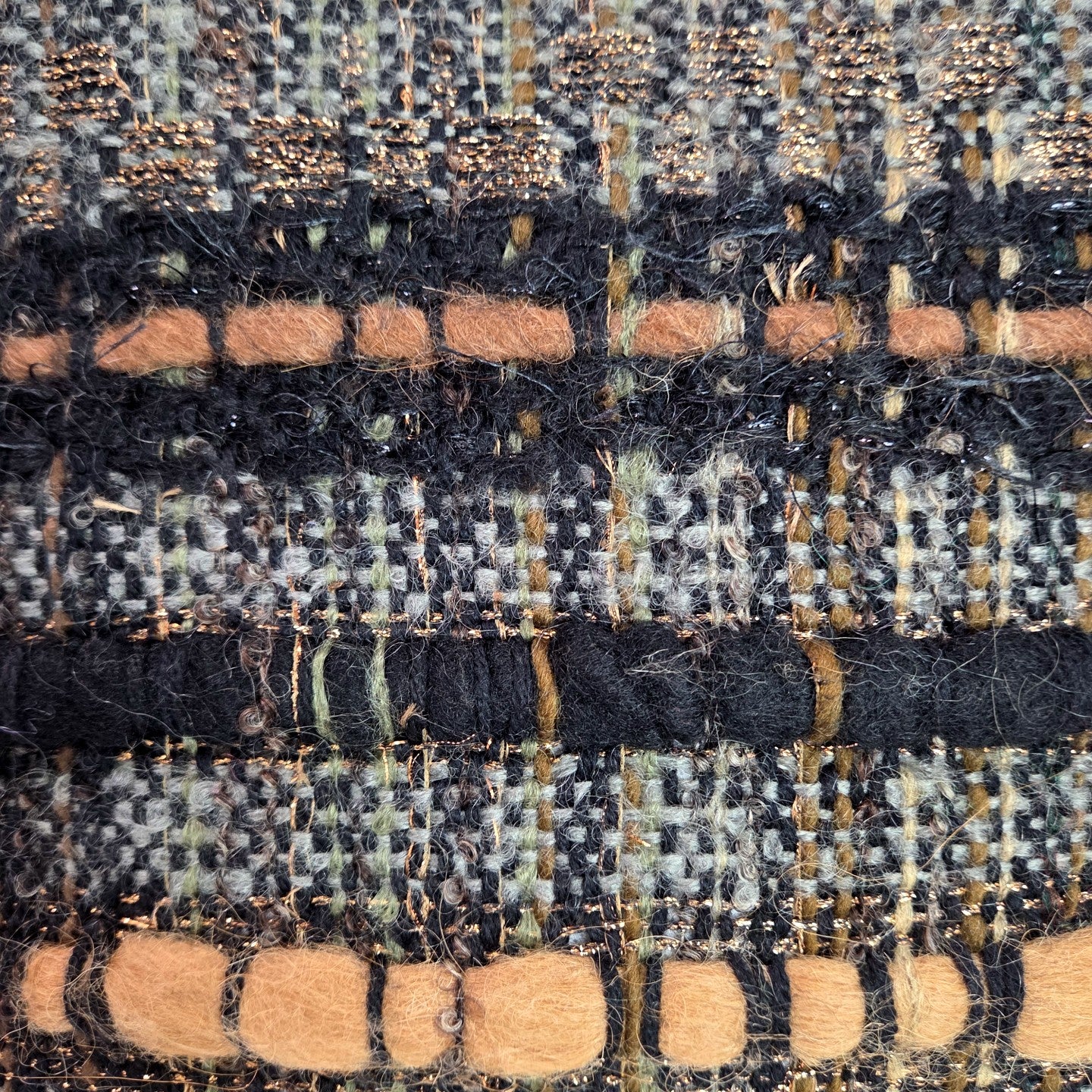Square Pillow Black/Moss