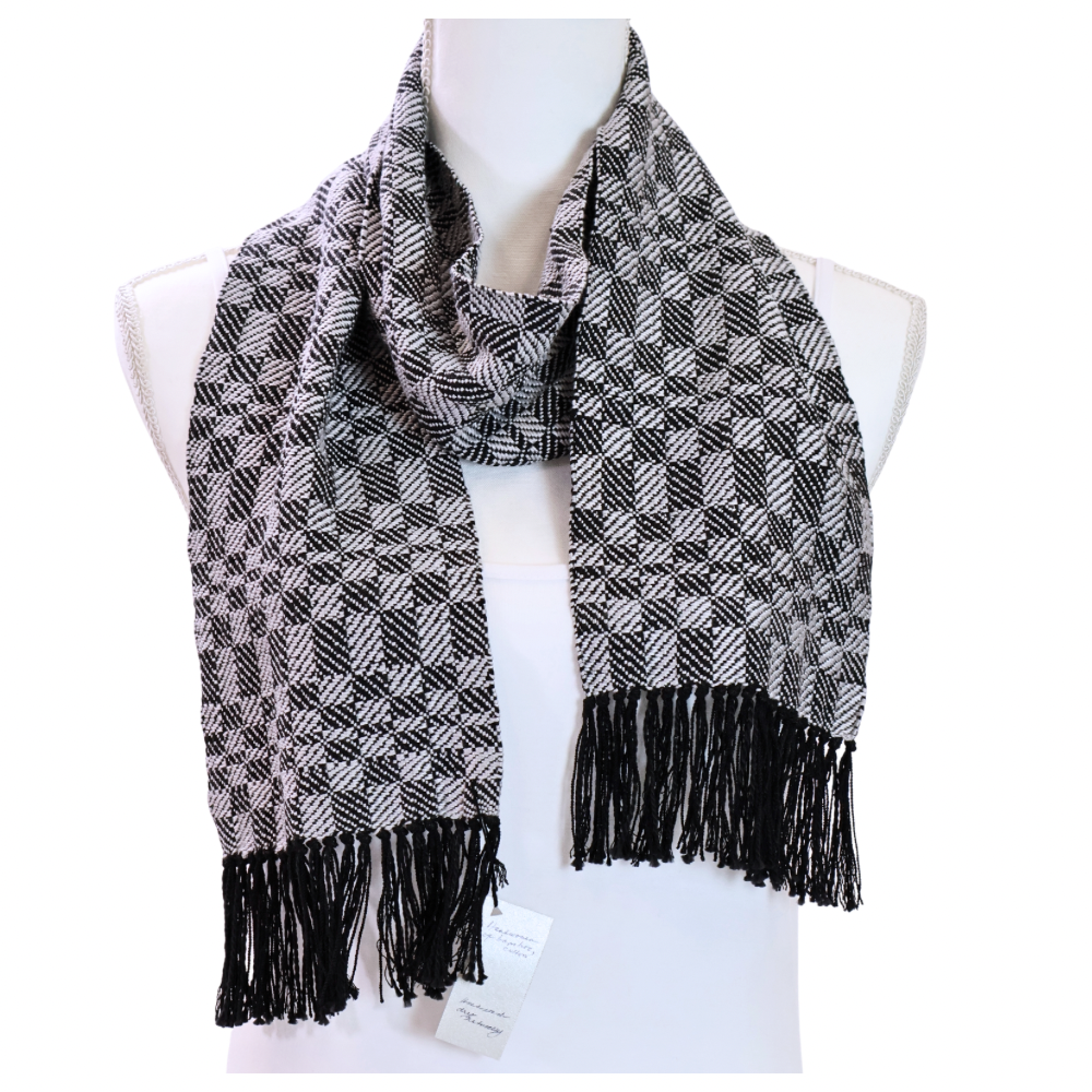 Bamboo/Cotton Scarf - B&W