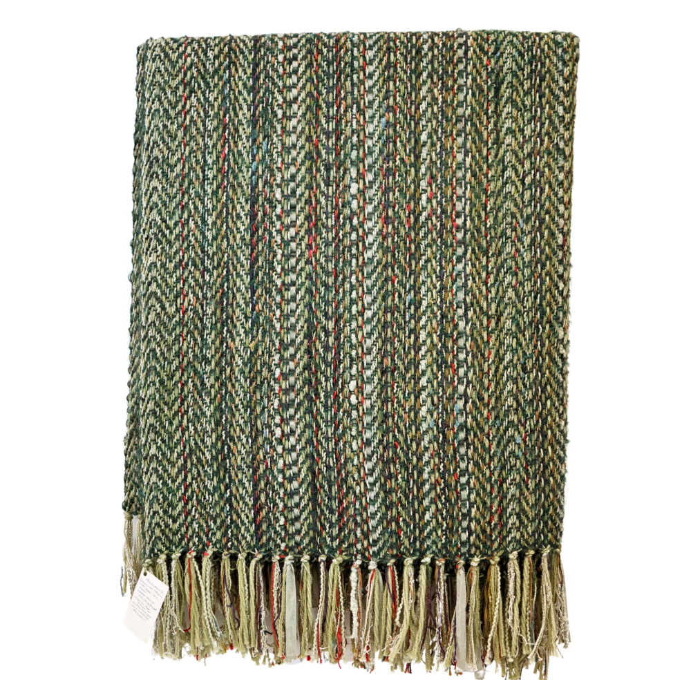 Handwoven Throw - Sage/Multi