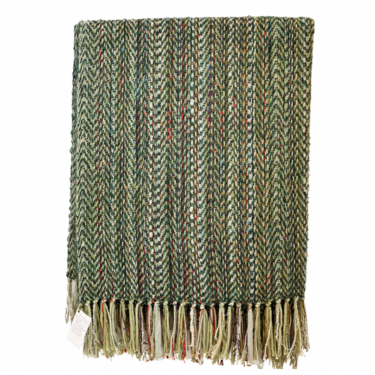 Handwoven Throw - Sage/Multi