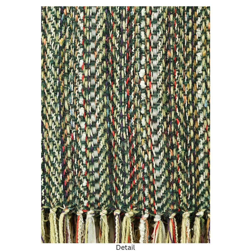 Handwoven Throw - Sage/Multi