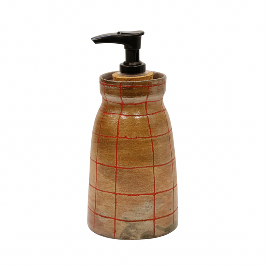 Soap Dispenser Red Squares