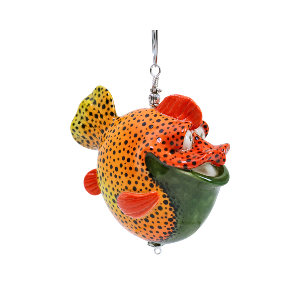 Fish Ornament Orange & Green