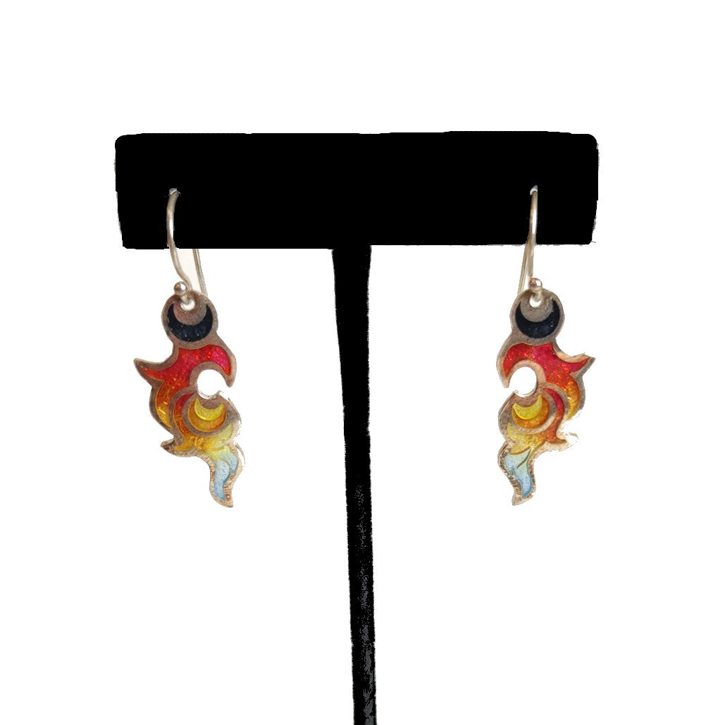 Rainbow Flame Earrings