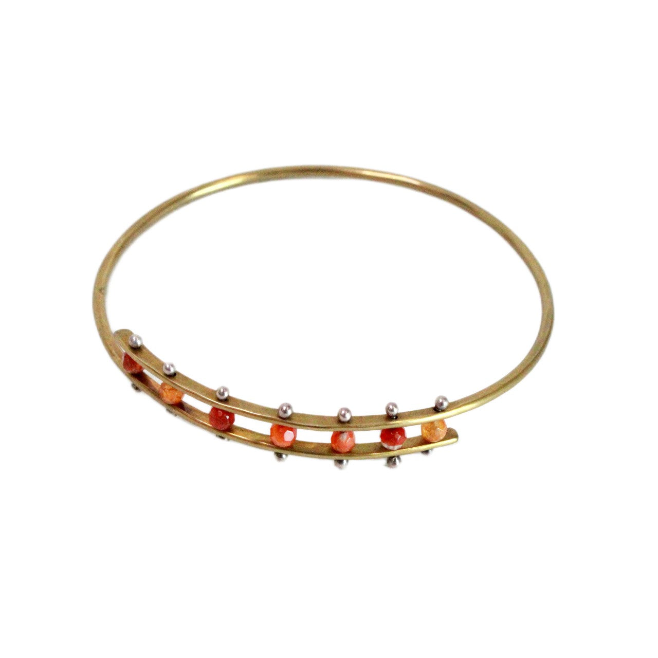 Carnelian Rivet Bangle