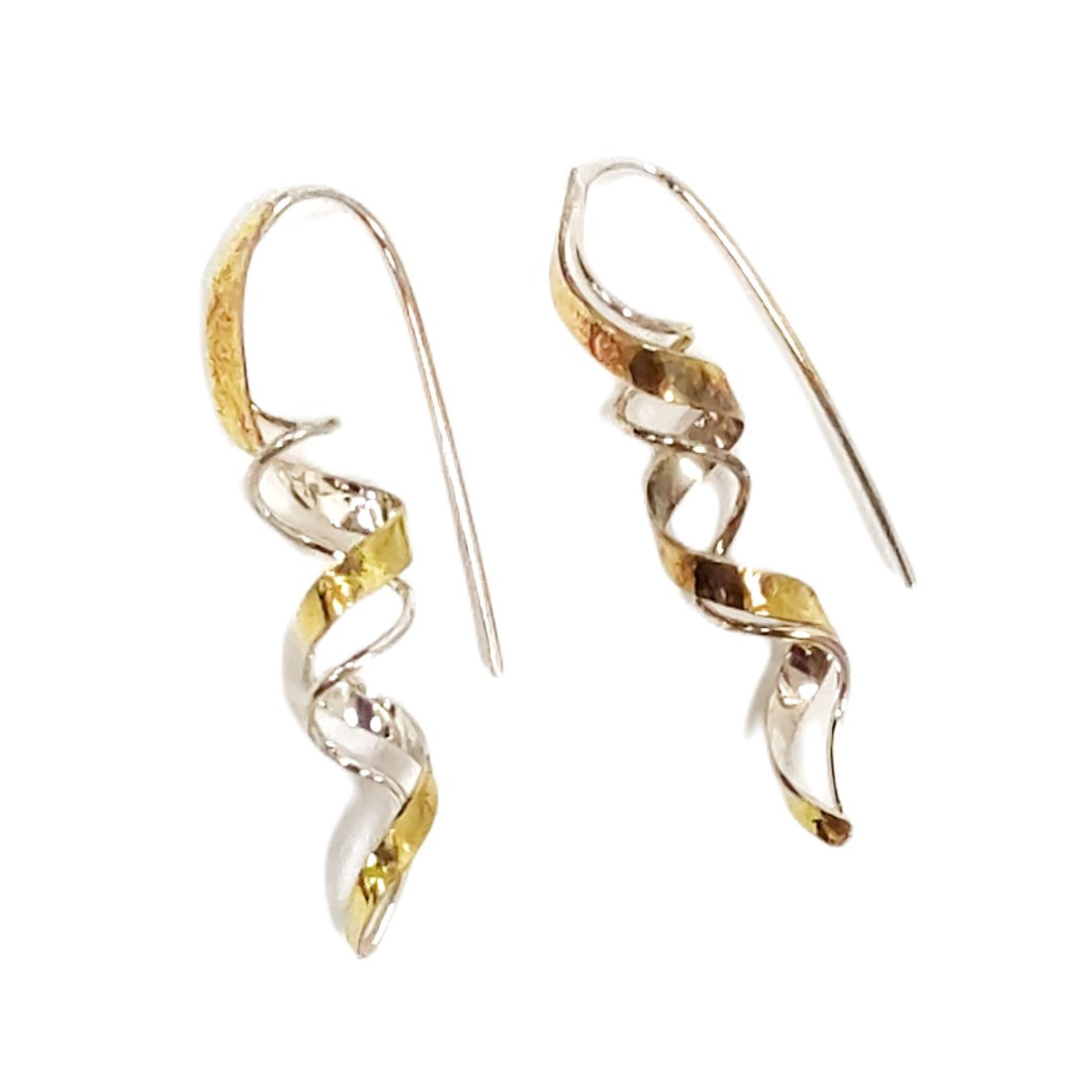 Two-Tone Swirl Earrings