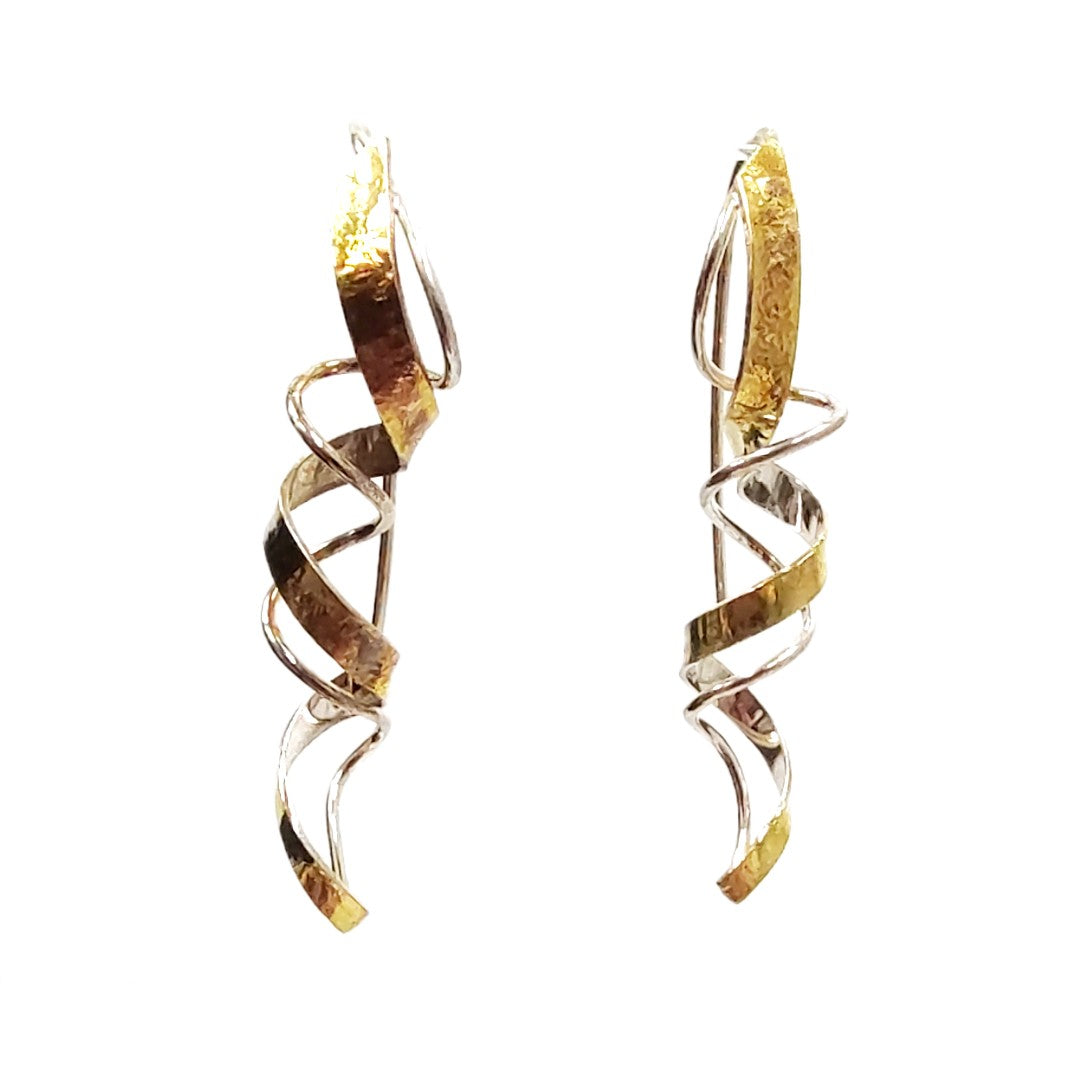 Two-Tone Swirl Earrings