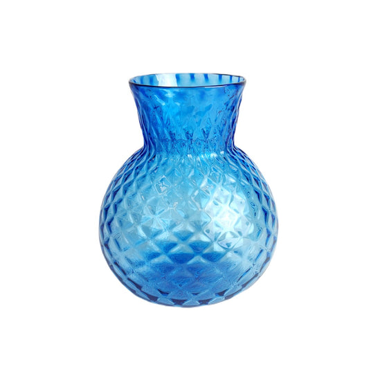 Pineapple Vase-MidBlue