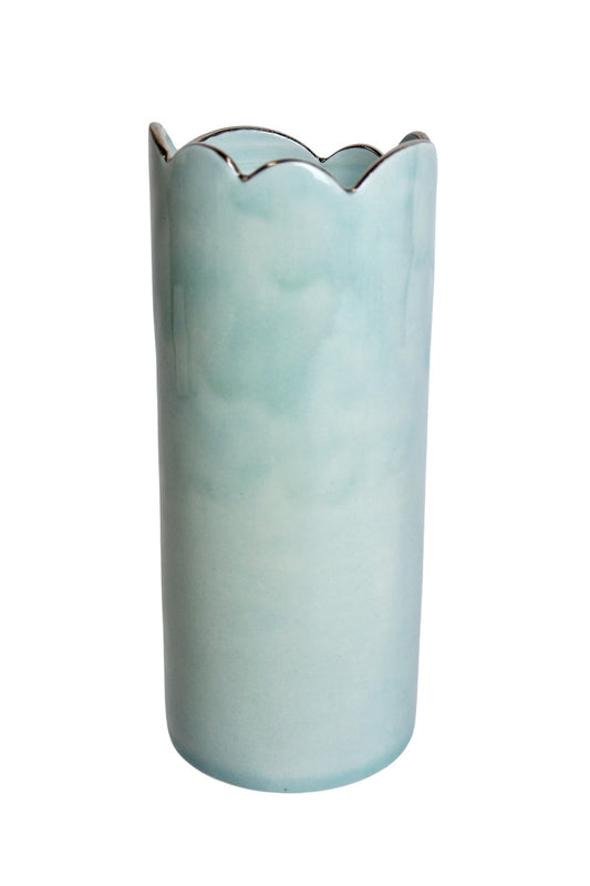 Cloud Vase - Blue/Silver