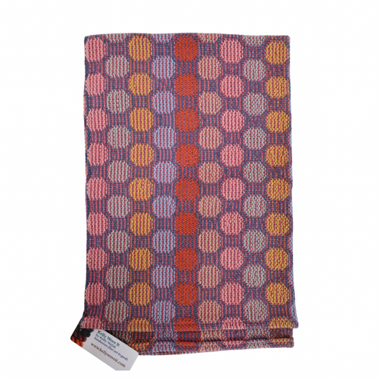 Handwoven Kitchen Towels - Purple/Polka Dot