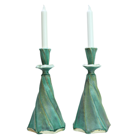 Candlestick Pair - Turquoise